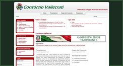 Desktop Screenshot of consorziovallecrati.it