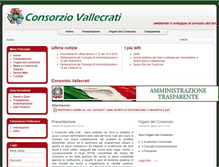 Tablet Screenshot of consorziovallecrati.it